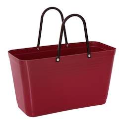 Large Hinza Bag 'Maroon' - Green Plastic