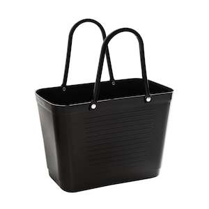 Hinza 1: Small Black Hinza Bag - Green Plastic