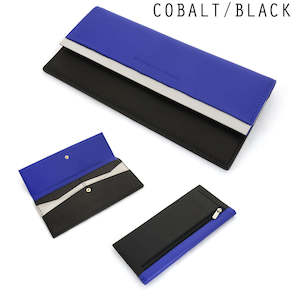 Stewart Stand 1: Cobalt & Black - Steel & Leather Clutch Wallet