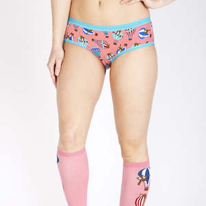 Sitm Underwear: Hang In There - Small Women's Hipsters Knickers- Sock It To Me