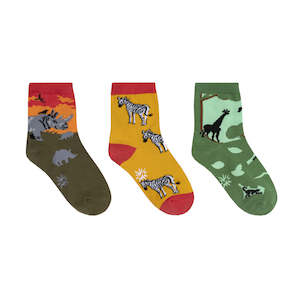 Kids: Rhino-Corn Kids Crew Socks Pack of 3 - Sock It To Me