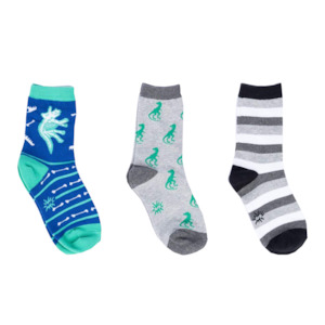 Kids: Arch-eology Kids Glow In The Dark Crew Socks Pack of 3 - Sock It To Me