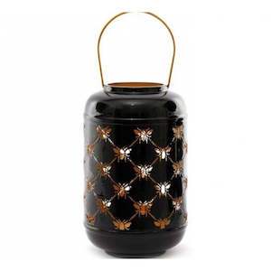 Large 31cm Bee Design Iron Cut Out Lantern