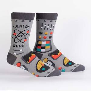Men: Genius at Work - Men's Crew Socks - Sock It To Me