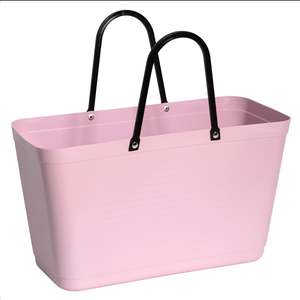 Products: Large Dusty Pink Hinza Bag - Green Plastic