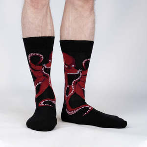 Octive Reader Black - Men's Crew Socks - Sock It To Me