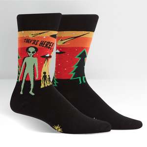 They're Here - Men's Crew Socks - Sock It To Me
