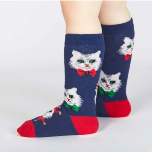 Santa Claws - Toddler Knee High Socks (Ages 1-2) - Sock It To Me (Christmas)
