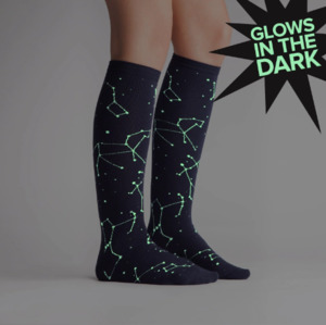 Sock It To Me 1: Constellation (Glow in the Dark)- Women's Knee High Socks - Sock It To Me