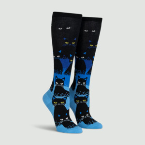 Cats In The Dark (Glow In The Dark) - Women's Knee High Socks - Sock It To Me