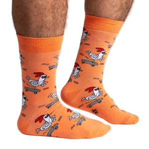 Products: Rad Chicken - Men's Crew Socks - Sock It To Me