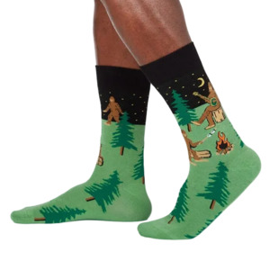 Products: Sasquatch Camp Out - Men's Crew Socks - Sock It To Me