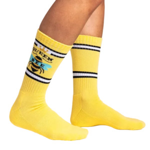 Queen Bee - Athletic Ribbed Crew Socks - Sock It To Me