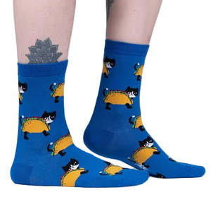 New Arrivals: Let's Taco 'bout Cats - Women's Crew Socks - Sock It To Me