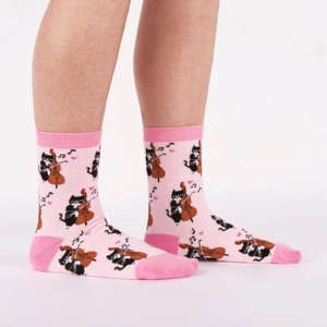 Mewsic to My Ears - Women's Crew Socks - Sock It To Me