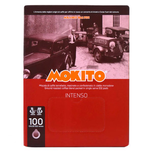 MOKITO Intense Blend - Intenso - ESE Espresso Coffee Pods - 100x Pack