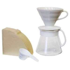 Other: Hario V60 Ceramic Pour Over Set - White
