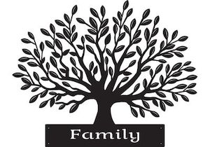 Products: Family Tree of Life Metal Wall Art 60cm