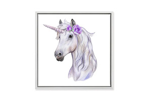 Products: Kids Framed Canvas- Unicorn