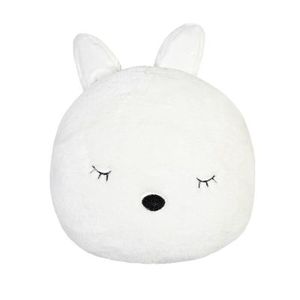 Sleepy Mouse Kids Cushion - White