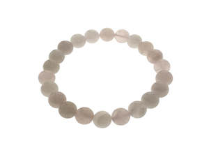 Bracelets: Crystal Rose Quartz Round Bead Bracelet