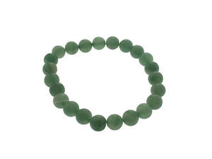 Bracelets: Crystal Aquamarine Round Bead Bracelet