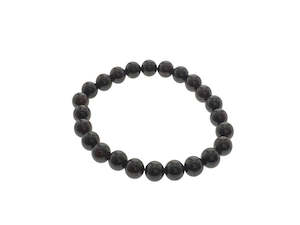 Bracelets: Crystal Garnet Round Bead Bracelet