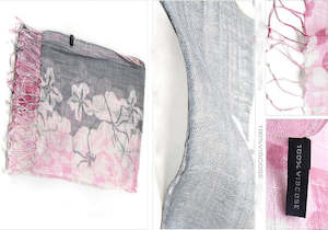 Accessories: Floral Scarf with Tassels