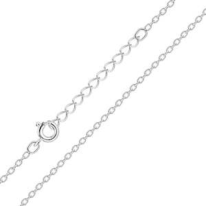 Necklaces: Silver Cable 45cm Chain with Extension