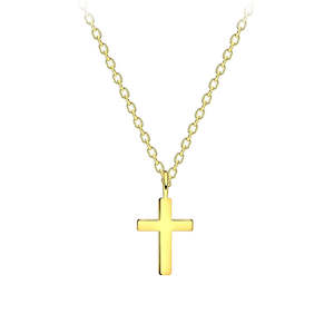 Silver Gold Plated Cross Necklace