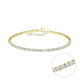 Silver 19cm Gold Plated Tennis Bracelet