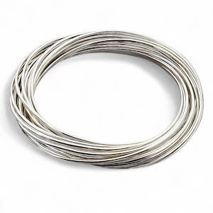Russian Sterling Silver Bangle - 21 Rounds each 1mm