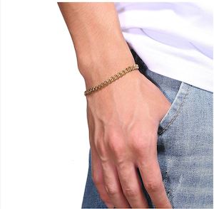 Gold Curb 3mm Bracelet