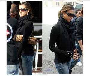 Accessories: Pasmina Black Scarf