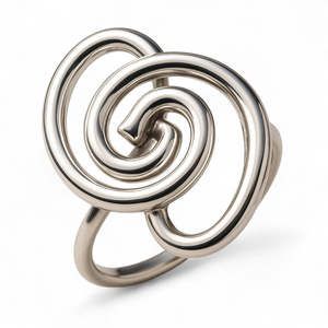 Spiral Wire Wrap .925 Genuine Silver Ring