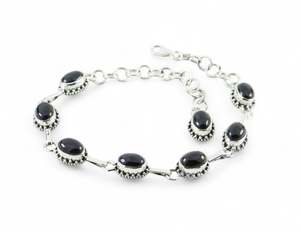 Bracelets: Onyx Sterling Silver Bracelet