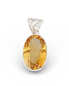 Citrine Sterling Silver Pendant