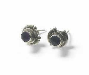 Earrings: Amethyst Sterling Silver Studs