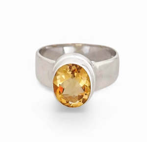Citrine Sterling Silver Ring