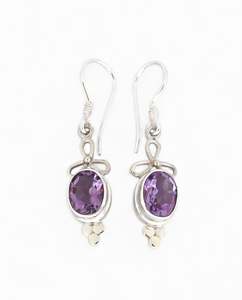 Earrings: Amethyst Sterling Silver Earrings