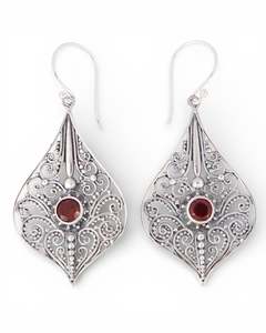 Garnet Sterling Silver Ring