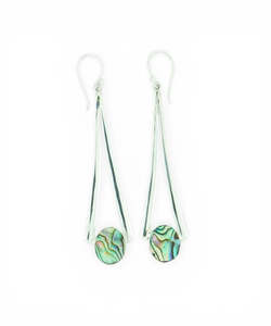 Earrings: Pāua Sterling Silver Earrings