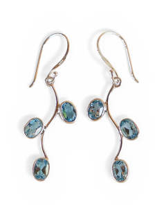 Blue Topaz Sterling Silver Earrings