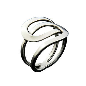 Rings: Wired Double Loop Sterling Silver Ring