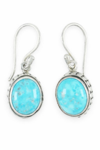 Earrings: Turquoise Sterling Silver Earrings