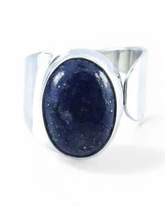 Lapis Lazuli Wrap Sterling Silver Ring