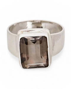 Smoky Topaz Sterling Silver Ring