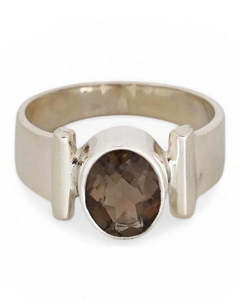 Smoky Topaz Sterling Silver Ring