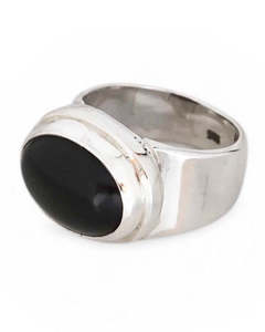Onyx Sterling Silver Ring