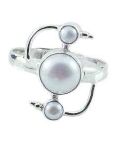 Pearl Sterling Silver Ring